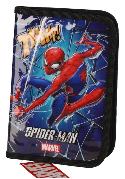 Penar 3D Spiderman Albastru cu 1 Fermoar si 2 Extensii Neechipat pentru Scoala